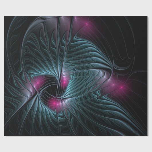 Abstract kleurrijk Fantasy Fractal Cadeaupapier (Vlak)