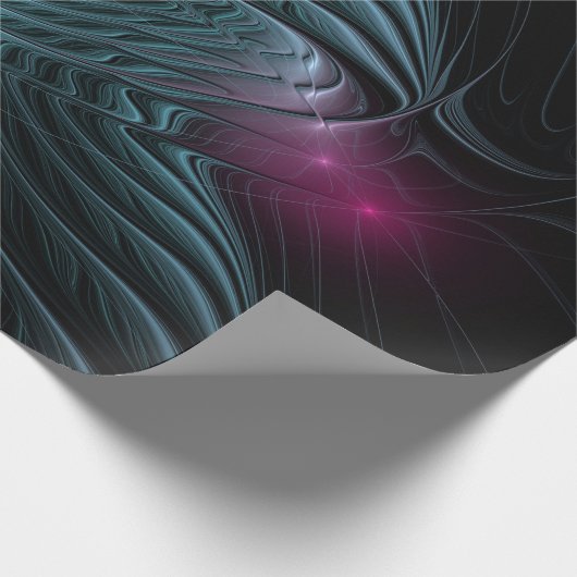 Abstract kleurrijk Fantasy Fractal Cadeaupapier (Hoek)