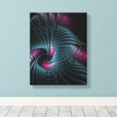 Abstract kleurrijk Fantasy Fractal Canvas Afdruk (Insitu (Houten vloer))