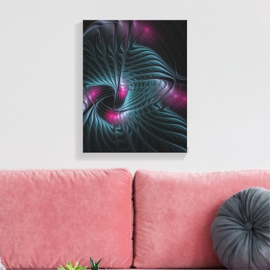 Abstract kleurrijk Fantasy Fractal Canvas Afdruk (Insitu (Woonkamer))