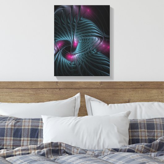 Abstract kleurrijk Fantasy Fractal Canvas Afdruk (Insitu (Slaapkamer))
