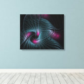 Abstract kleurrijk Fantasy Fractal Canvas Afdruk (Insitu (Houten vloer))