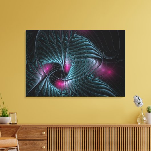 Abstract kleurrijk Fantasy Fractal Canvas Afdruk (Insitu (Woonkamer))