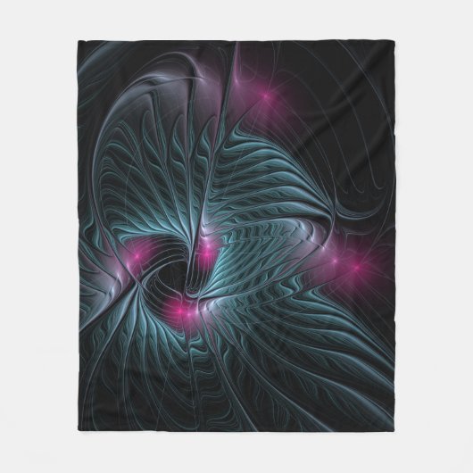Abstract kleurrijk Fantasy Fractal Fleece Deken (Voorkant)
