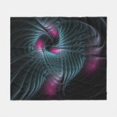 Abstract kleurrijk Fantasy Fractal Fleece Deken (Voorkant (Horizontaal))