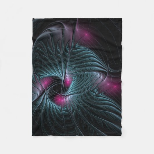 Abstract kleurrijk Fantasy Fractal Fleece Deken (Voorkant)