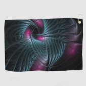 Abstract kleurrijk Fantasy Fractal Golfhanddoek (Horizontaal)