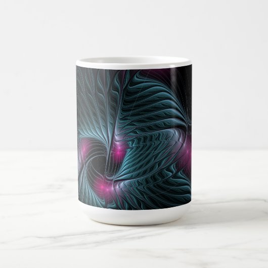 Abstract kleurrijk Fantasy Fractal Koffiemok (Center)