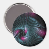 Abstract kleurrijk Fantasy Fractal Magneet (Voorkant / Achterkant)