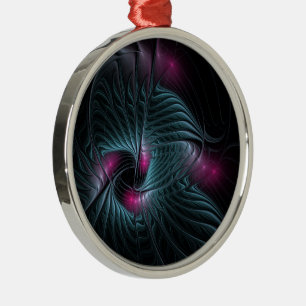 Abstract kleurrijk Fantasy Fractal Metalen Ornament