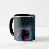 Abstract kleurrijk Fantasy Fractal Mok (Voorkant links)