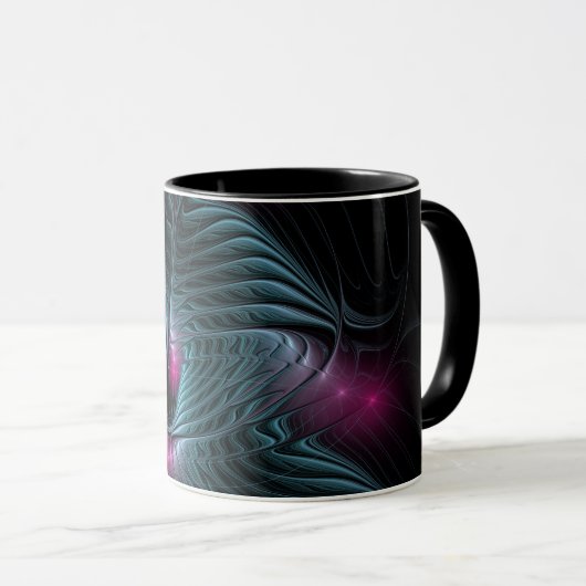 Abstract kleurrijk Fantasy Fractal Mok (Voorkant rechts)