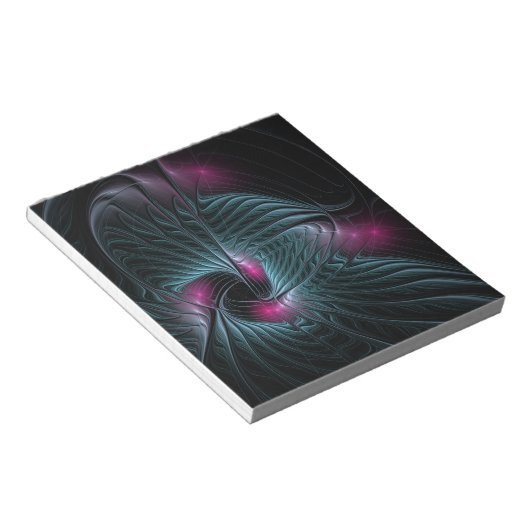 Abstract kleurrijk Fantasy Fractal Notitieblok (Schuin)