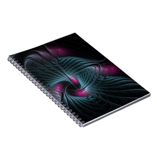 Abstract kleurrijk Fantasy Fractal Notitieboek (Rechterzijde)