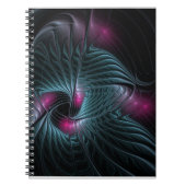 Abstract kleurrijk Fantasy Fractal Notitieboek (Voorkant)