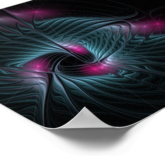 Abstract kleurrijk Fantasy Fractal Poster (Hoek)