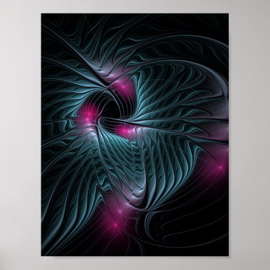 Abstract kleurrijk Fantasy Fractal Poster (Voorkant)