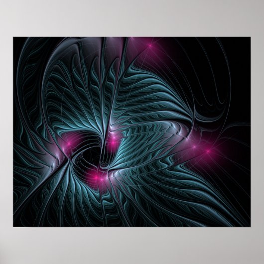 Abstract kleurrijk Fantasy Fractal Poster (Voorkant)