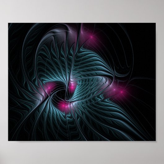Abstract kleurrijk Fantasy Fractal Poster (Voorkant)