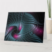 Abstract kleurrijk Fantasy Fractal Poster Kaart (Voorkant)