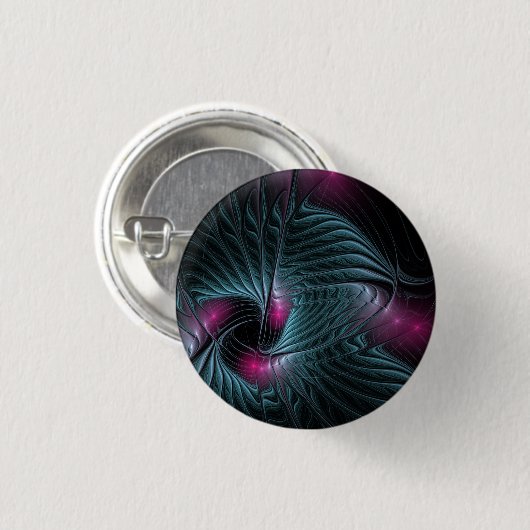 Abstract kleurrijk Fantasy Fractal Ronde Button 3,2 Cm (Voorkant /achterkant)