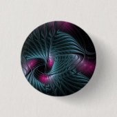 Abstract kleurrijk Fantasy Fractal Ronde Button 3,2 Cm (Voorkant)