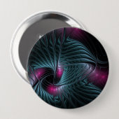 Abstract kleurrijk Fantasy Fractal Ronde Button 4,0 Cm (Voorkant /achterkant)
