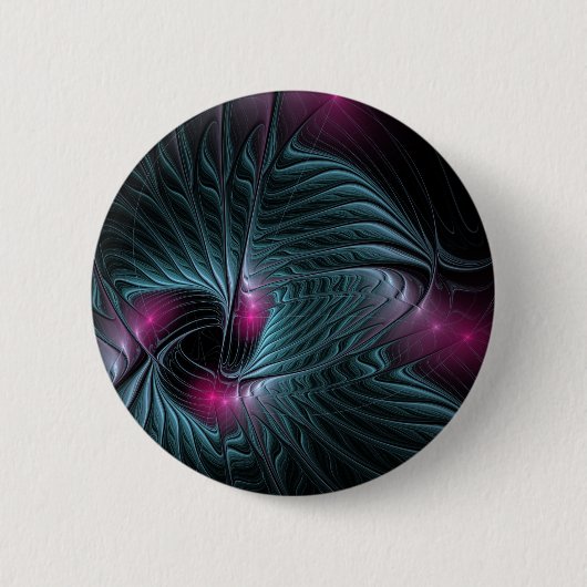 Abstract kleurrijk Fantasy Fractal Ronde Button 5,7 Cm (Voorkant)