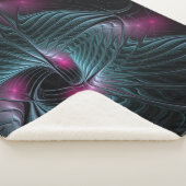 Abstract kleurrijk Fantasy Fractal Sherpa Deken (3/4)