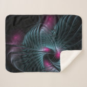 Abstract kleurrijk Fantasy Fractal Sherpa Deken (Voorkant (horizontaal))