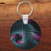 Abstract kleurrijk Fantasy Fractal Sleutelhanger (Voorkant)