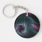 Abstract kleurrijk Fantasy Fractal Sleutelhanger (Voorkant)