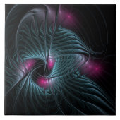 Abstract kleurrijk Fantasy Fractal Tegeltje (Voorkant)