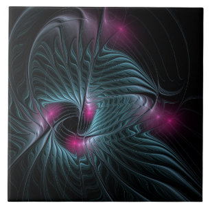 Abstract kleurrijk Fantasy Fractal Tegeltje