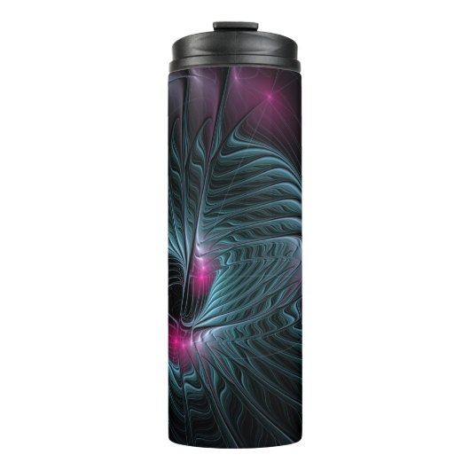 Abstract kleurrijk Fantasy Fractal Thermosbeker (Voorkant)