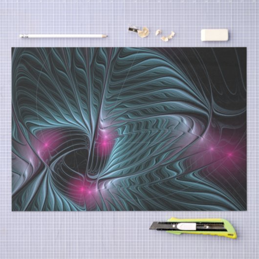 Abstract kleurrijk Fantasy Fractal Tissuepapier (Craft)