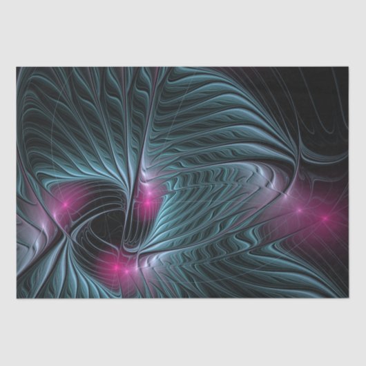 Abstract kleurrijk Fantasy Fractal Tissuepapier (Voorkant)