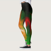 Abstract kleurrijk fractaal patroon #2 leggings (Links)