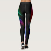 Abstract kleurrijk Fractal Patroon Leggings (Achterkant)