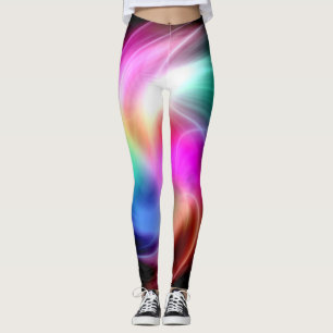 Abstract kleurrijk Fractal Patroon Leggings