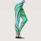 Abstract Kleurrijk Fractal Pattern #3 Leggings (Rechts)