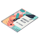 Abstract kleurrijk funky 80's Memphis stijlpatroon Notitieboek (Linkerzijde)