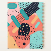 Abstract kleurrijk funky 80's Memphis stijlpatroon Planner (Achterkant)