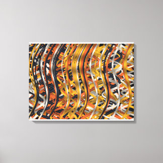 Abstract Kleurrijk Gedraaid Touwpatroon  Canvas Afdruk