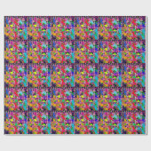 Abstract kleurrijk gemaakt van Alphabet soep kinde Cadeaupapier (Vlak)