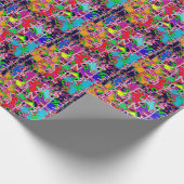 Abstract kleurrijk gemaakt van Alphabet soep kinde Cadeaupapier (Hoek)