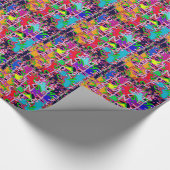 Abstract kleurrijk gemaakt van Alphabet soep kinde Cadeaupapier (Hoek)