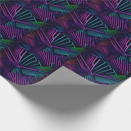 Abstract kleurrijk geometrisch cadeaupapier (Hoek)