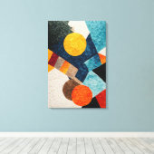 Abstract kleurrijk geometrisch canvas afdruk (Insitu (Houten vloer))