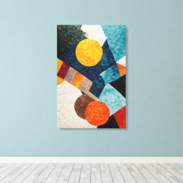 Abstract kleurrijk geometrisch canvas afdruk